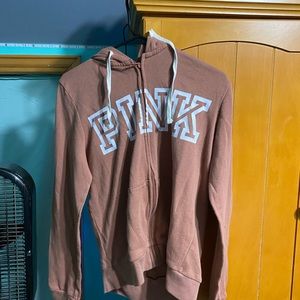 Pink zip up sweatshirt